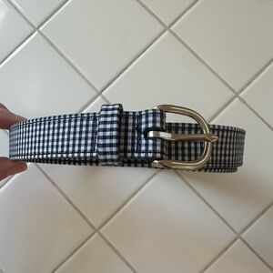 Black and White Checkered Gingham Belt